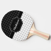 Raquette De Ping Pong Points noirs et blancs (Côté)