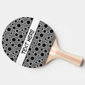 Raquette De Ping Pong Points noirs et blancs personnalisables (Côté)