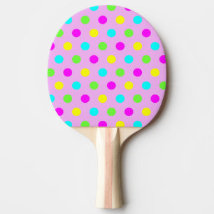 Raquette De Ping Pong Pois coloré drôle - palette de ping-pong