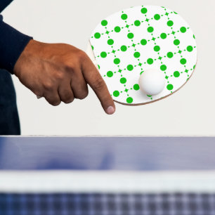 Raquette De Ping Pong Pois verts, Motif à points Polka, points, pointill