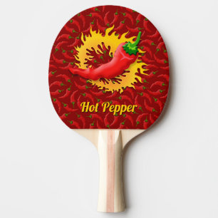 Raquette De Ping Pong Poivron avec pagaie de ping-pong flamme