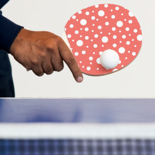 Raquette De Ping Pong Polka Dot sur le corail vivant