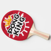 Raquette De Ping Pong Pong King Red (Côté)