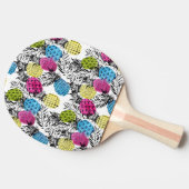 Raquette De Ping Pong Pop Art Pineappy Et Palm Feuilles (Côté)