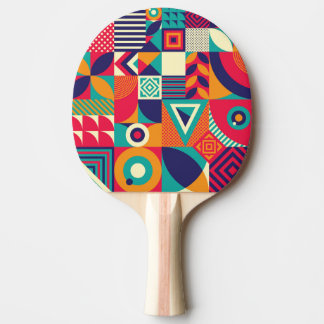 Raquette De Ping Pong Pop formes géométriques abstraites, motif transpar