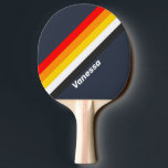 Raquette De Ping Pong Port nautique vintage trié avec le nom<br><div class="desc">Naviguez dans un monde d'aventure intemporelle avec le port nautique Vintage rayé avec le nom Ping Pong Paddle. Les rayures classiques, usées par la mer, évoquent le charme robuste des quais patinés et l'appel des eaux libres, remplissant chaque match avec un esprit d'exploration, de camaraderie et de tradition durable. Le...</div>