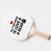 RAQUETTE DE PING PONG PORTEZ LA PAW ET L'AMOUR (Côté)