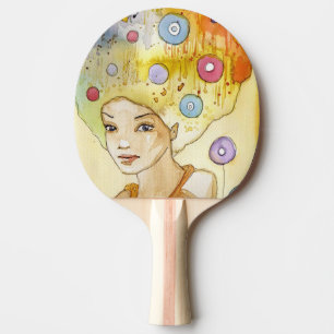 Raquette De Ping Pong Portrait abstrait