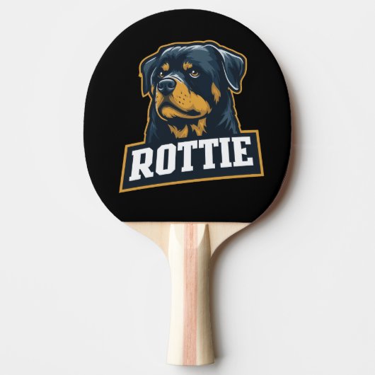 Raquette De Ping Pong Portrait de Rottie (Devant)