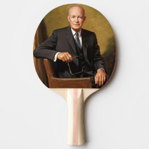 Raquette De Ping Pong Portrait du président américain Dwight Eisenhower