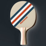 Raquette De Ping Pong Poste de pilotage vintage trié avec nom<br><div class="desc">Organisez un cours à travers chaque service avec le poste de pilotage Vintage tripé avec le nom Ping Pong Paddle. Crisp, les rayures de commandement rappellent la précision de l'aviation classique et la détermination constante des équipages en vol, mêlant design audacieux et esprit d'héritage. Le détail personnalisé du nom ajoute...</div>
