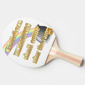 Raquette De Ping Pong Pot d'or à la fin de l'arc-en-ciel (Côté)