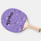 Raquette De Ping Pong Potions de sorcière Motif d'alchimie violette (Côté)