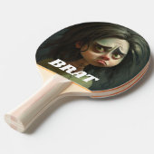 Raquette de ping pong pour garnement drôle (Devant Angle)