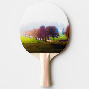 Raquette De Ping Pong Prairie brumeuse en automne