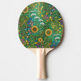 Raquette De Ping Pong Prairie de tournesols de Klimt