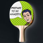 Raquette De Ping Pong Préparez-vous à être stupéfait Comic Book Ping Pon<br><div class="desc">Ce Préparez-vous à être stupéfait Comic Book Ping Pong Paddle est pour quiconque ne cesse de vous surprendre, même si cette personne est vous-même. Le design est composé d'une bande dessinée amusante dans une cravate à arc et d'une bulle de discours qui dit : "Préparez-vous à être surpris !" On...</div>