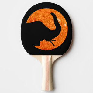Raquette De Ping Pong Profil éléphant Éclipse solaire ombre