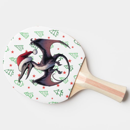Raquette De Ping Pong Pterodactyle de Noël (Côté)