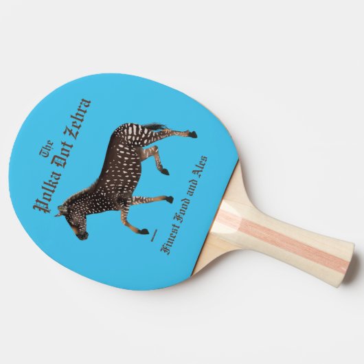 Raquette De Ping Pong Pub anglais Polka Dot Zebra (Côté)