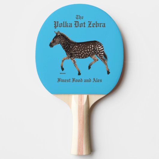 Raquette De Ping Pong Pub anglais Polka Dot Zebra (Devant)