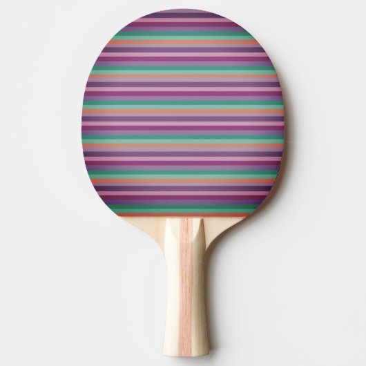 Raquette De Ping Pong Purple, bleu, orange rayures ping pong Paddle (Devant)