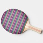 Raquette De Ping Pong Purple, bleu, orange rayures ping pong Paddle (Côté)
