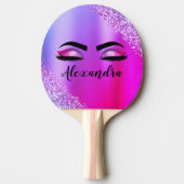 Raquette De Ping Pong Purple Pink Monogram Glitter Eyelashes (Devant)
