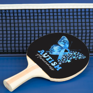 Raquette De Ping Pong Puzzle Papillon Coloré