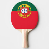 Raquette De Ping Pong Qualité du drapeau portugais (Devant)