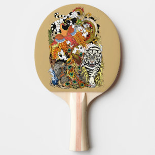 Raquette De Ping Pong quatre animaux célestes
