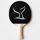 Raquette De Ping Pong Queue blanche sur noir (Devant)