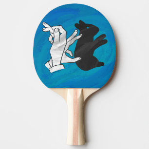 Raquette De Ping Pong Rabat Ombre Sur Bleu