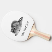 Raquette De Ping Pong Raccoon masqué vintage (Côté)
