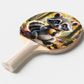 Raquette De Ping Pong Racon de style Cute Kawaii tenant un gland (Devant Angle)