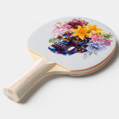 Raquette De Ping Pong "Radiance crânienne florale" (Devant Angle)