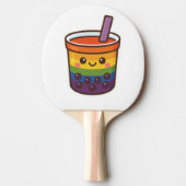 Raquette De Ping Pong Rainbow Bubble Tea LGBTQ+ Pride (Devant)