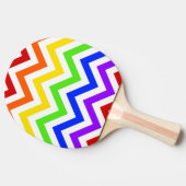 Raquette De Ping Pong Rainbow Colors, White Large Chevron Zig Zag (Côté)