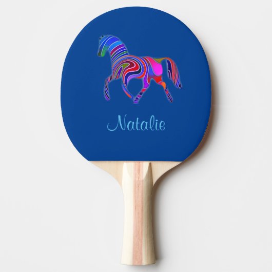 Raquette De Ping Pong Rainbow horse - ajouter un nom  (Devant)