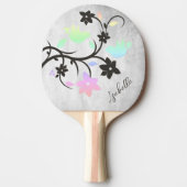 Raquette De Ping Pong Rainbow Pastel Lovebirds Personnalisé (Devant)