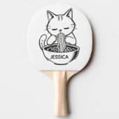 Raquette De Ping Pong Ramen Cat – Awesome Kawaii Anime Personalized (Dos)