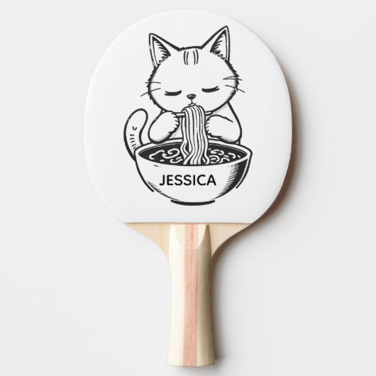 Raquette De Ping Pong Ramen Cat – Awesome Kawaii Anime Personalized (Devant)