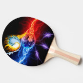 Raquette De Ping Pong raquette planète feu et eau (Côté)