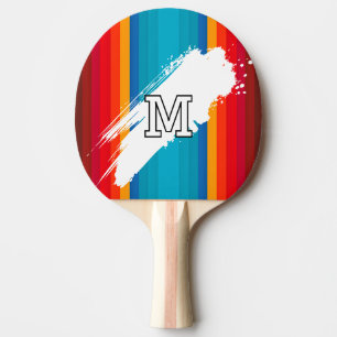 Raquette De Ping Pong Raquettes de ping-pong avec monogramme et rayures 