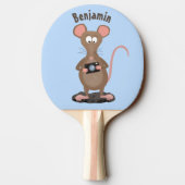 Raquette De Ping Pong Rat drôle avec dessin animé de la caméra (Dos)