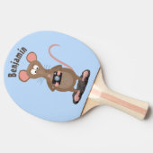 Raquette De Ping Pong Rat drôle avec dessin animé de la caméra (Côté)