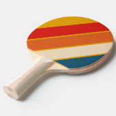 Raquette De Ping Pong Rayé gras Moutarde Rétro (Devant Angle)