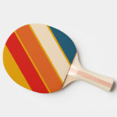 Raquette De Ping Pong Rayé gras Moutarde Rétro (Côté)