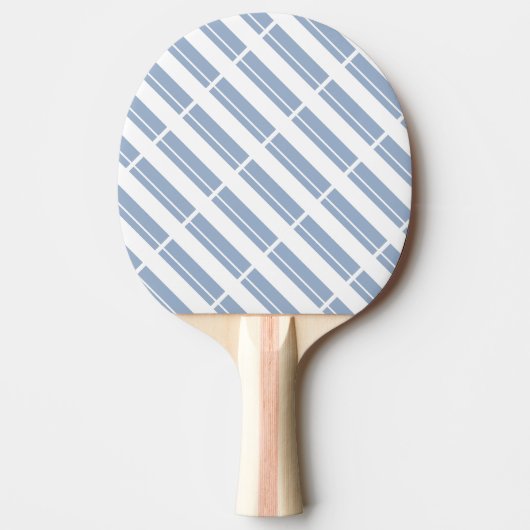 Raquette de Ping Pong rayée bleu et blanc (Devant)
