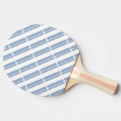 Raquette de Ping Pong rayée bleu et blanc (Côté)